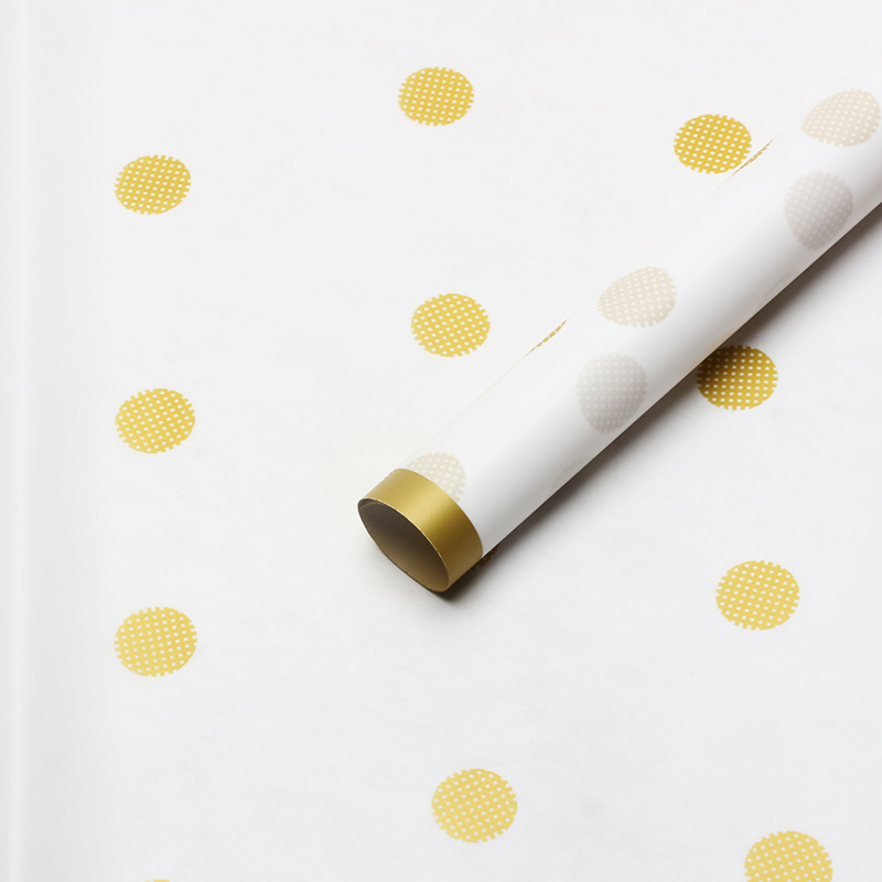 Juhua Nong lunares Phnom Penh Papel mate Papel de envolver de flores Papel liso coreano Diy translúcido Florería hecha a mano Arte floral