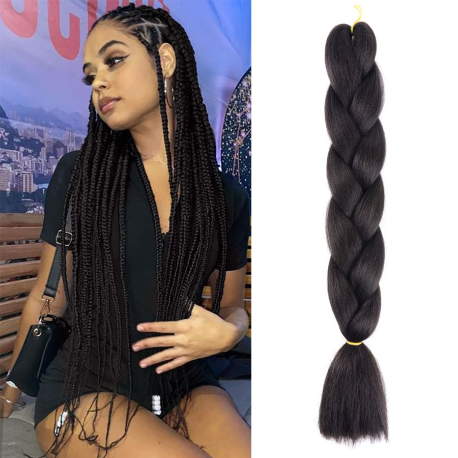 Trenzas Africanas Sintéticas de Fibra de Alta Temperatura para Crochet image 8