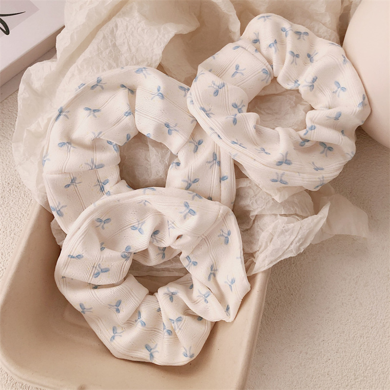 Coletero Ancho con Estampado y Moño de Tela, Alta Elasticidad