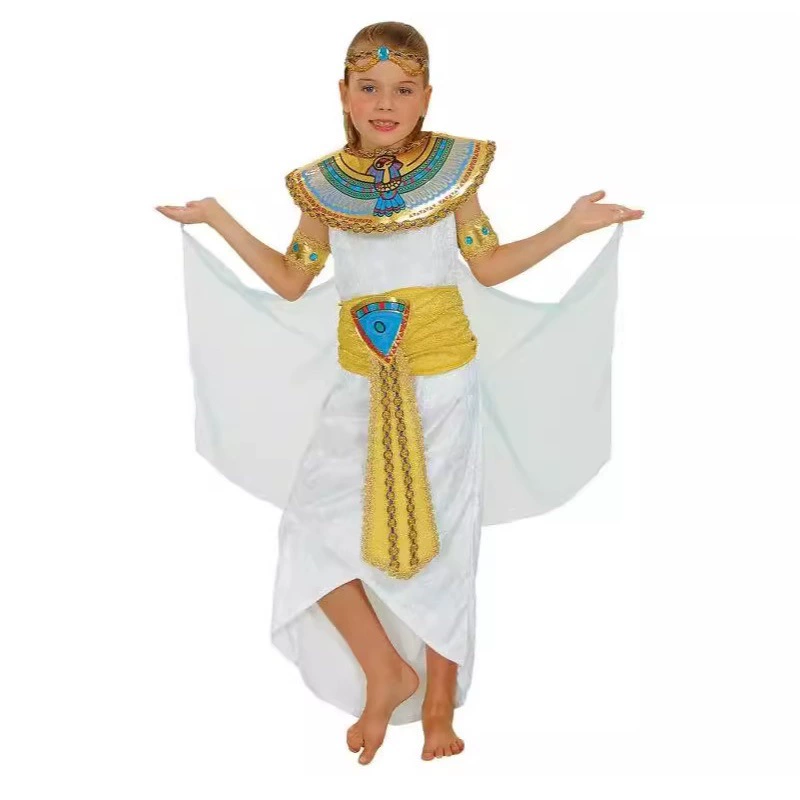 Оптовый карнавал на Хэллоуин детский маскарадный костюм Cleopatra египетский фараон королева костюм