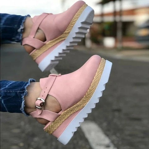 summer women's sandals platform wedge heel