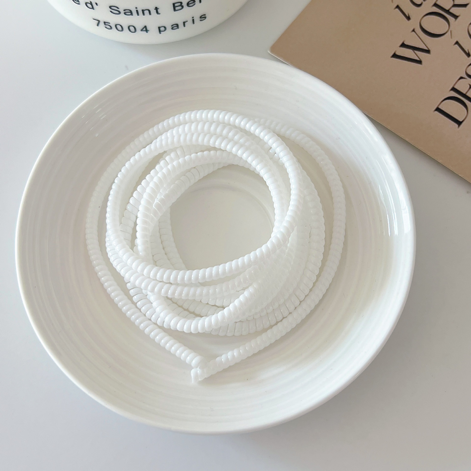 1,4 m 1,6 m cable de datos cuerda de protección anti-suciedad cable de teléfono móvil cuerda de bobinado anti-rotura cargador cubierta de protección de alambre