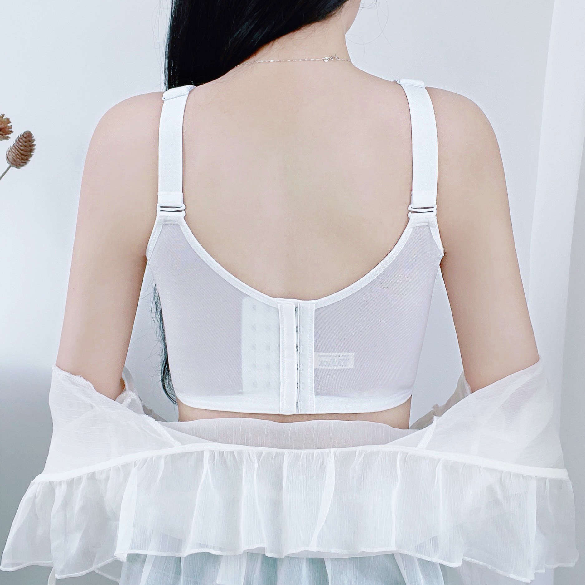Dai Lala Otoño e Invierno ropa interior delgada sujetador multi-botonadura belleza espalda mama recolección anti-flacidez más el tamaño grande pecho pequeño