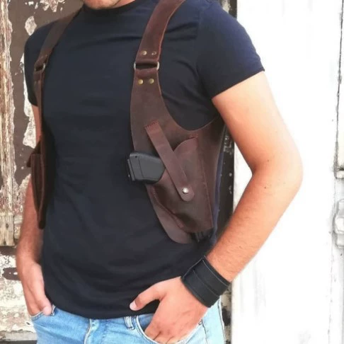 Armpit gun bag brown