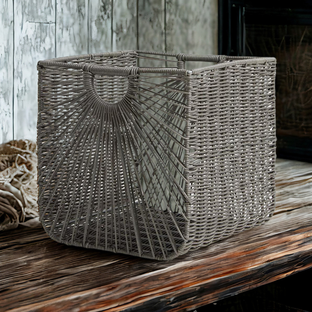 Cestas de almacenamiento de caña personalizadas de tela de red tejida a mano cestas de almacenamiento de doble mano cestas de almacenamiento de cajón de gabinete de celos caseros