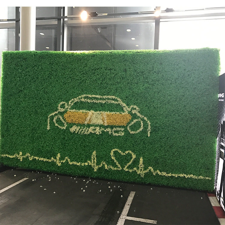 Flor artificial creativa Pared de césped decorativo interior planta verde techo artificial pared de fondo fábrica al por mayor Pared de Planta artificial