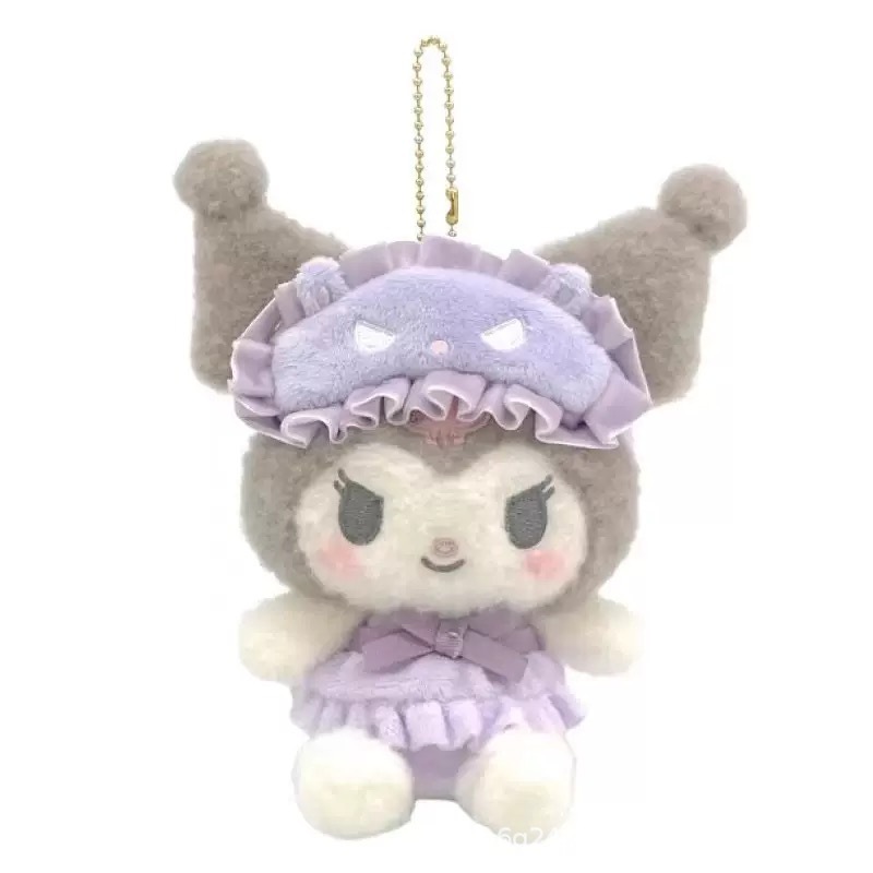 日本のかわいいキティ クロミメロディー シナモンドッグ アイマスク パジャマシリーズ ぬいぐるみ ペンダント|undefined