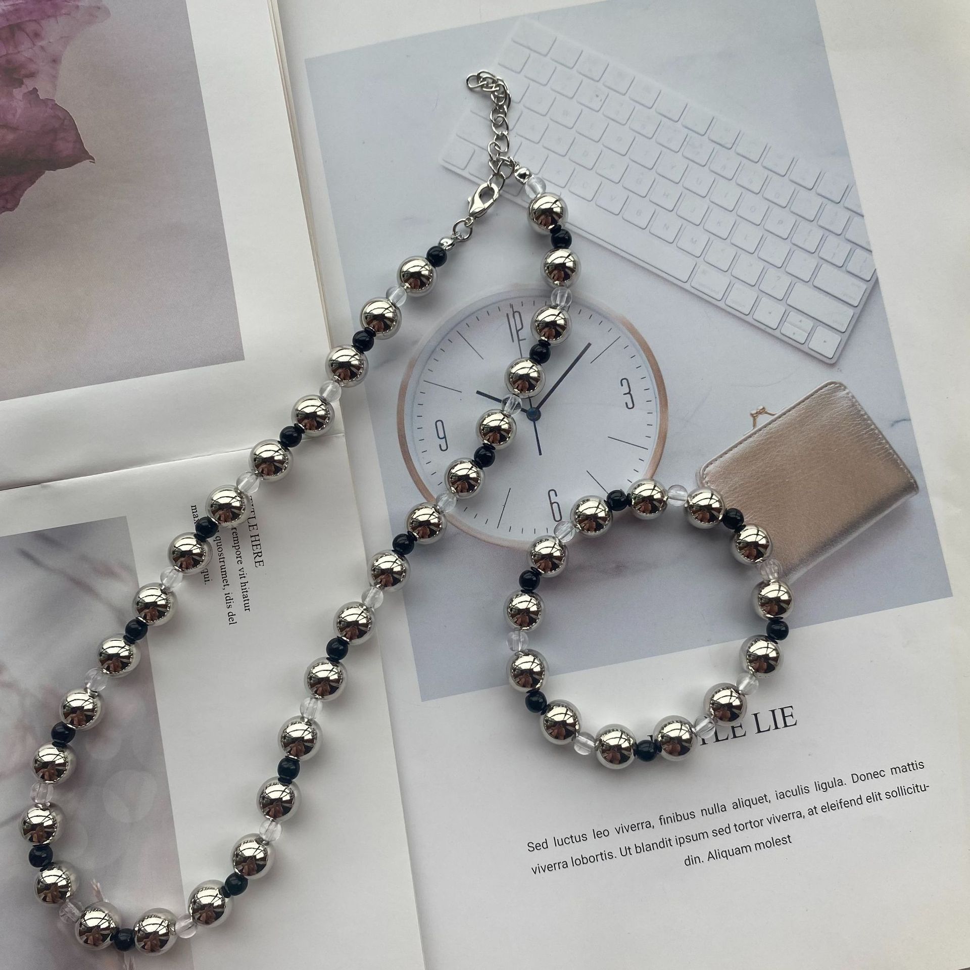 1 Piece Fashion Ball CCB Glass Beaded Womenu0027S Necklace