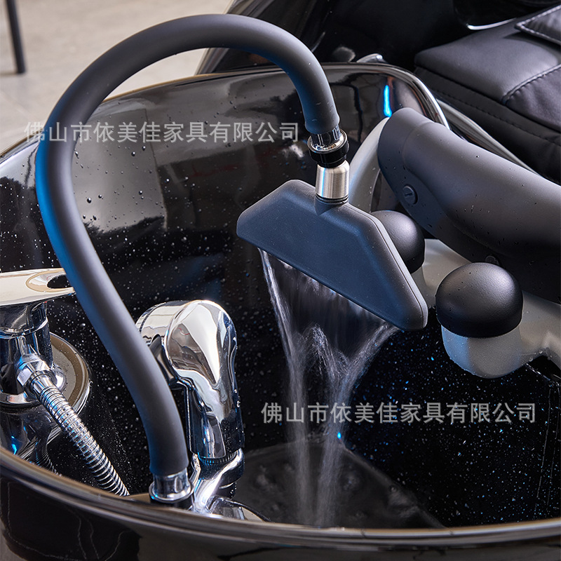 masaje eléctrico inteligente lavabos de cabello cama de tratamiento de cabeza de circulación de agua fumigante con soporte de teléfono móvil peluquería para belleza peluquería