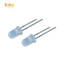 5mm/F5雾状 LED发光二极管 圆头直插灯珠 白光红光蓝绿黄暖白乳白