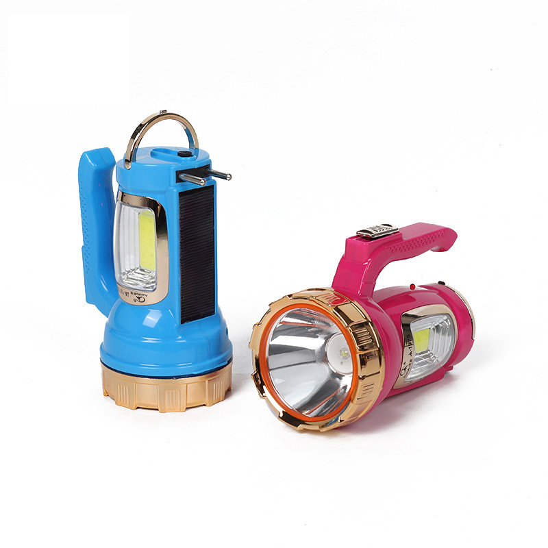 새로운 1975S 태양 리튬 배터리 휴대용 램프 태양 조명 비상 탐조등