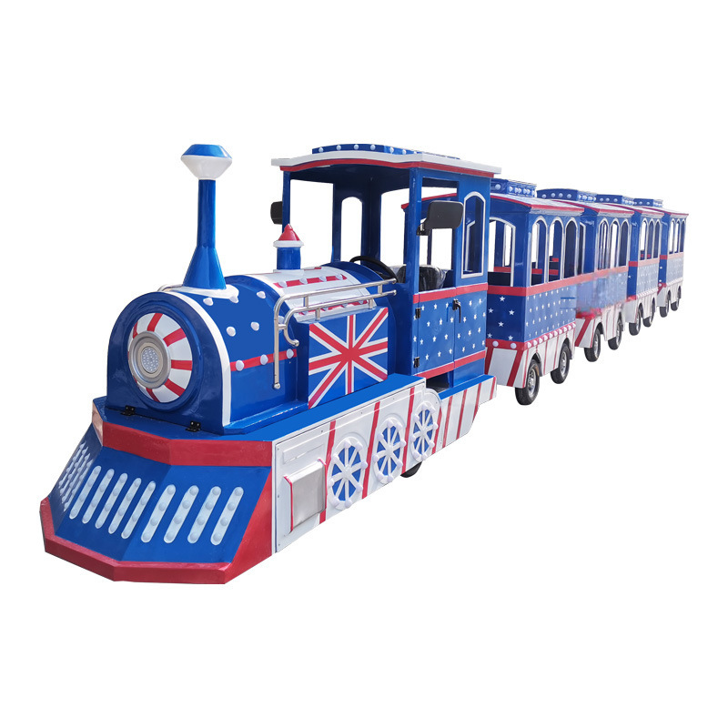 Junma antiguo tren eléctrico sin rieles coche de turismo escénico famoso equipo de atracción en línea image 6