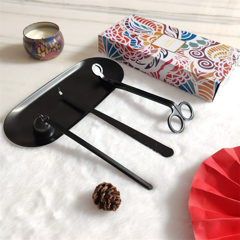 Aromatherapy, candle, set, trimmer, storage system, 4 pieces