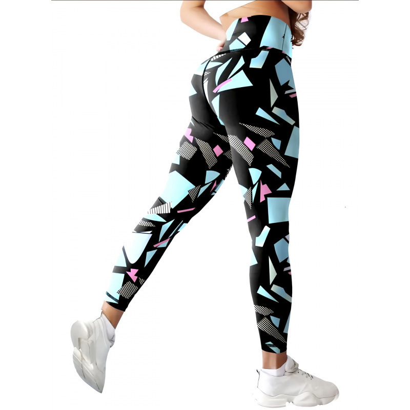 Transfronterizos Europa y Estados Unidos impresa pantalon de calzado de calzado de mujer elevación de cadera apretada bottom diaria pantalones deportivos casuales 2026