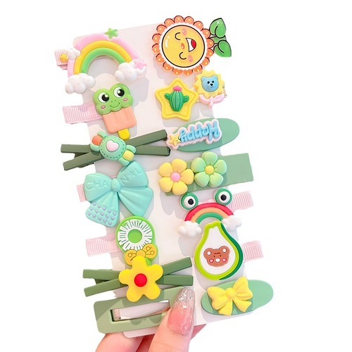 Korean cartoon new children's hairpin summer little girl hairpin cute girl hairpin hairpin net celebrity hair accessories