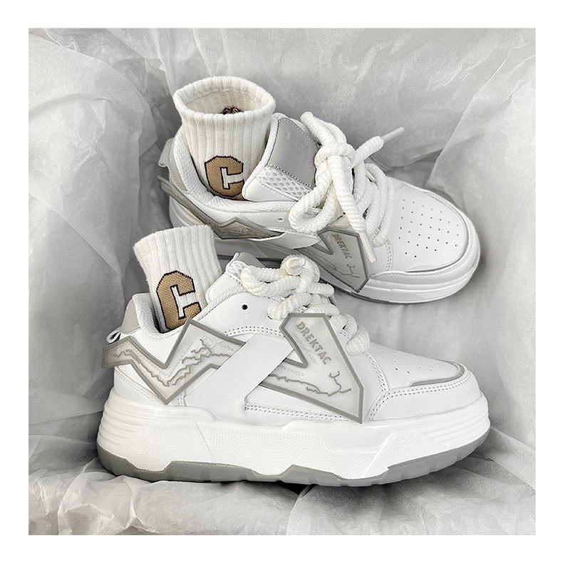 Nuove scarpe da ginnastica alla moda per coppie con pane a vita alta con suola spessa Scarpe da corsa casual per studenti di minoranza cinese-chic_voghion.com