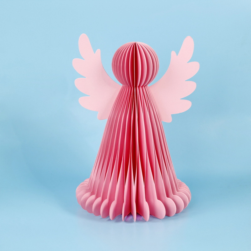 Navidad panal ángel decoración ornamentos bautismo papel decoración panal ángel decoración de mesa decoración de cena de Pascua