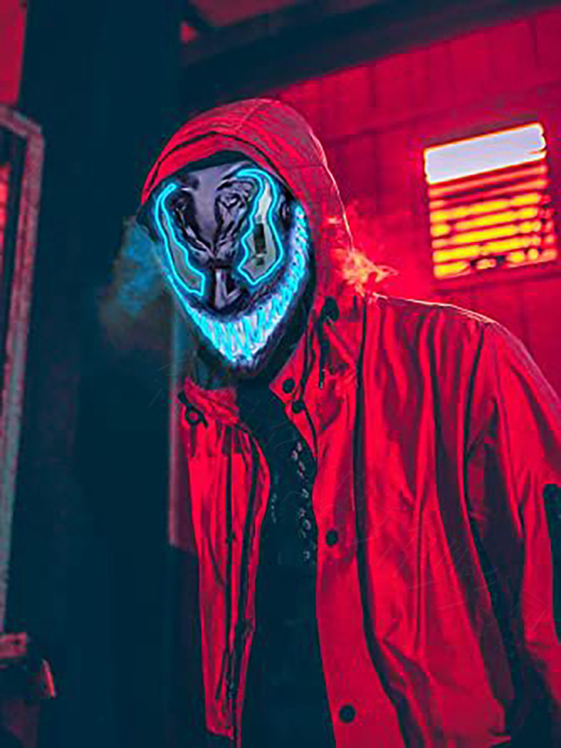 Hallowmas Venom lichtgevend masker dezelfde film horror grappig volledig gezicht LED masker rekwisieten_voghion.com