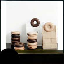 创意木质甜甜圈密封夹零食封口夹家用食品包装实木封口器