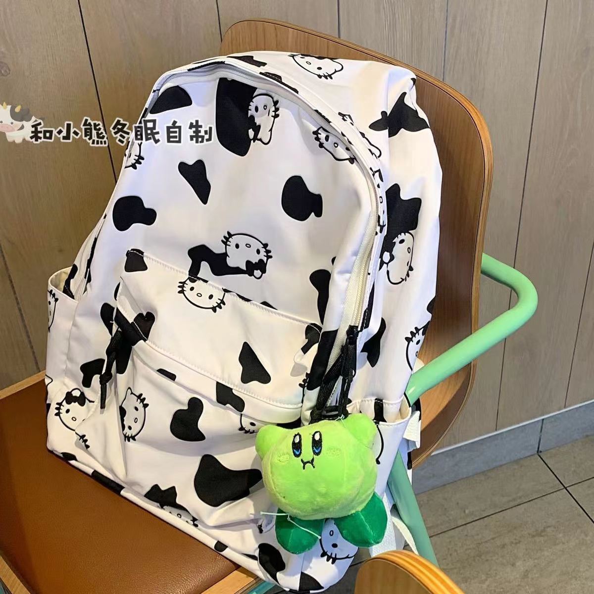 Oso casero KT gato mochila de dibujos animados lindo de gran capacidad japonés femenino Colegio mochila chica mochila impresa