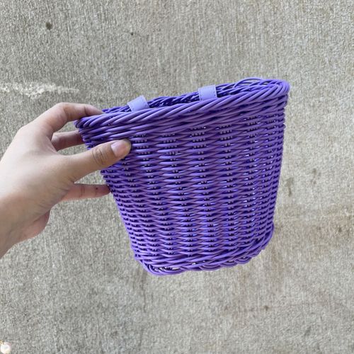 Hand-woven storage basket skateboard trike learning walker child bicycle basket vegetable basket rattan basket large and small size baskets