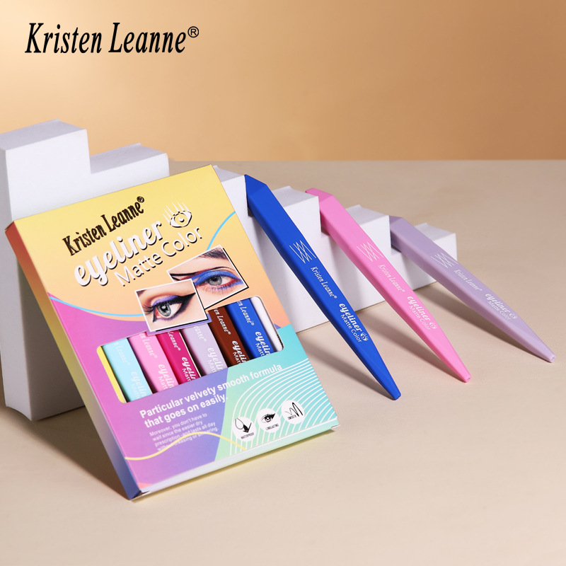 KRISTEN LEANNE Explosive Matte Fast Drying Color Eyeliner Pencil Set Performance Make-up Set_voghion.com