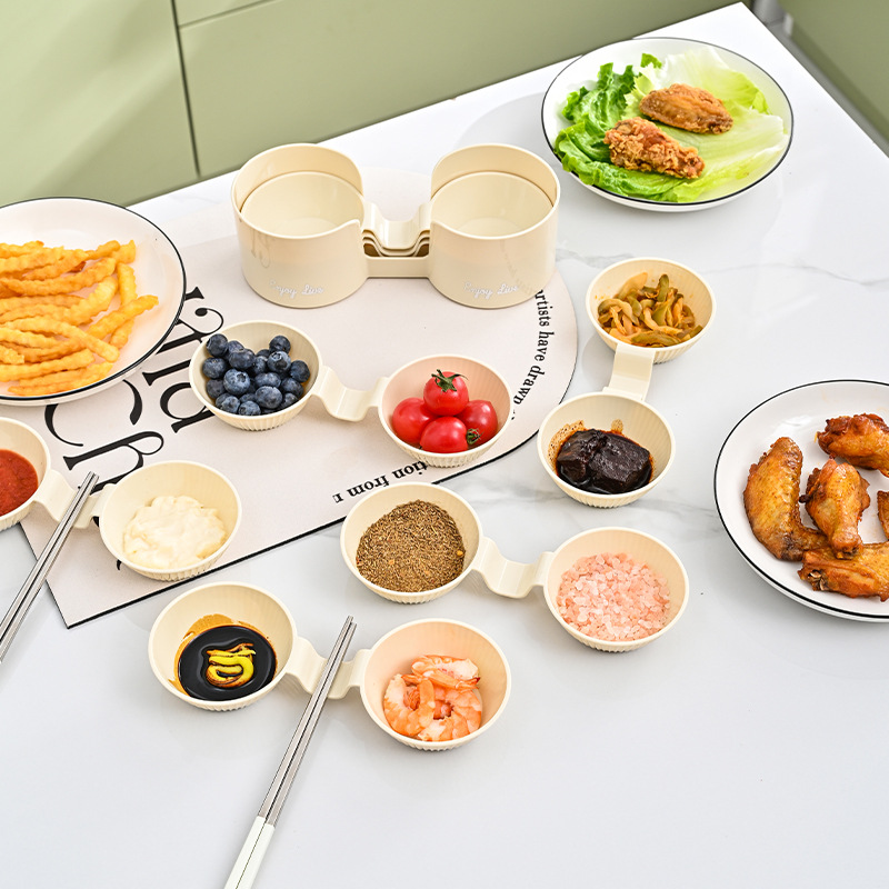 輕奢PET蘸料碟高端小碟子廚房套裝味碟調料碟醋碟火鍋蘸料碟小吃
