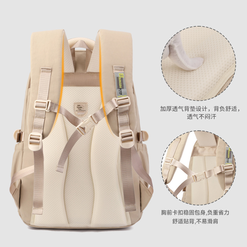 25 nueva mochila multifuncional ligera mochila de escuela secundaria de alta calidad, mochila resistente al agua de reducción de presión