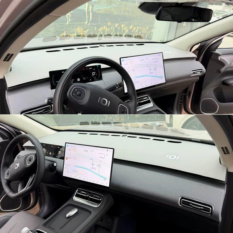 Suitable for Changan Qiyuan Q05 Special Leather Front Desk Mat, Center Console Light-Proof, Sun-Proof, Dust-Proof, Anti-Reflective Mat Modification