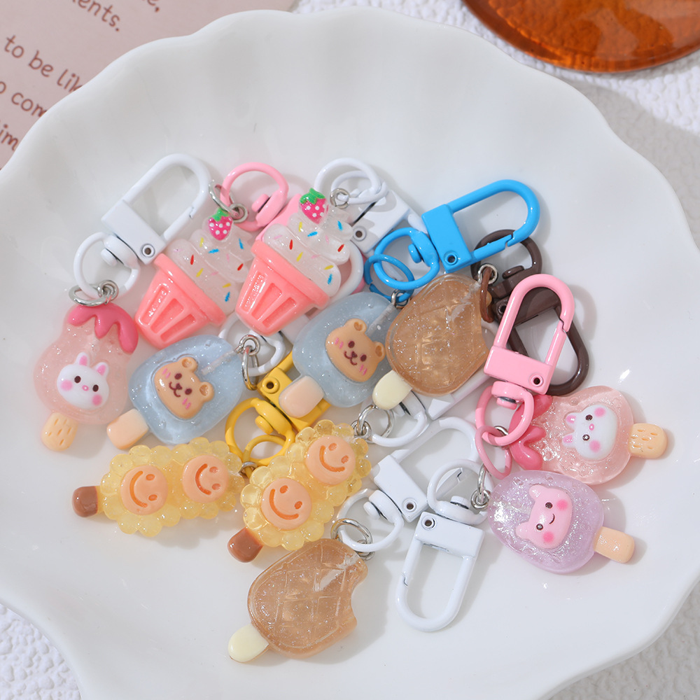 Original Popsicle helado colgante chica de dibujos animados corazón estudiante mochila adornos novias regalo ins colgante al por mayor