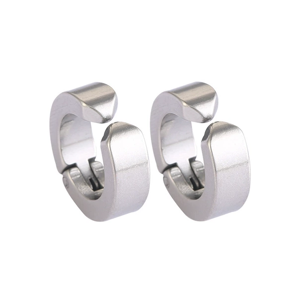Non-pierced silver glossy finish