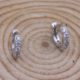 TikTok Fast Hand Internet Celebrity Retro Fashion Silver Plated Earrings Elegant Women's Korean Super Flash Single Rowed Diamond Earrings Women's Ear Buckle