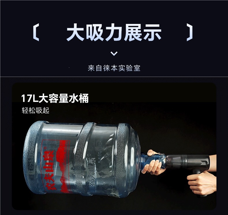 Car vacuum cleaner, wireless charging, dual-purpose for suction and blowing, small and portable, suitable for home and car use, high power