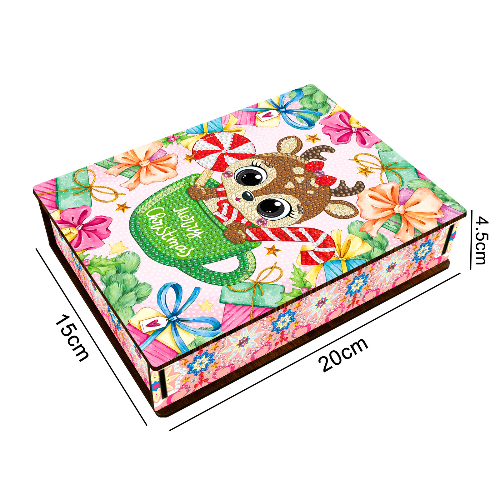 Accesorios para pintura de diamantes, nuevos productos de bordado con pegatinas de diamantes, caja de madera, caja de almacenamiento de diamantes brillantes, caja decorativa, bordado de diamantes.