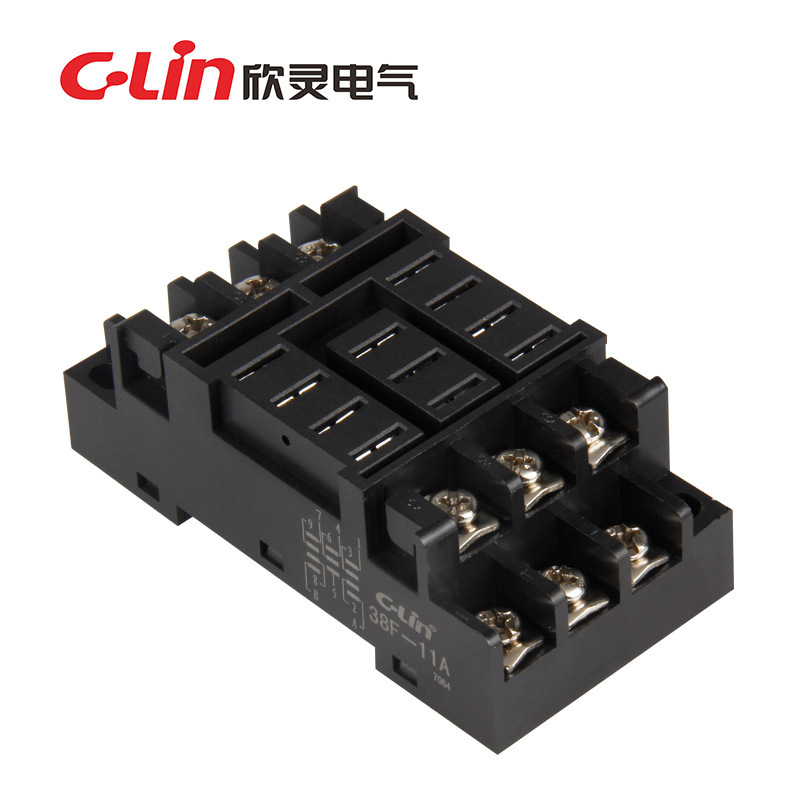 欣灵继电器插座制造商厂家批发插座38F-11A电磁中间继电器插座