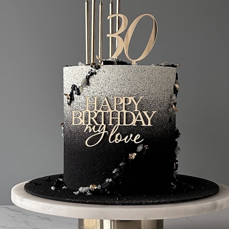 版权跨境ins风亚克力蛋糕装饰生日情侣表白爱人生日蛋糕装饰插件|undefined