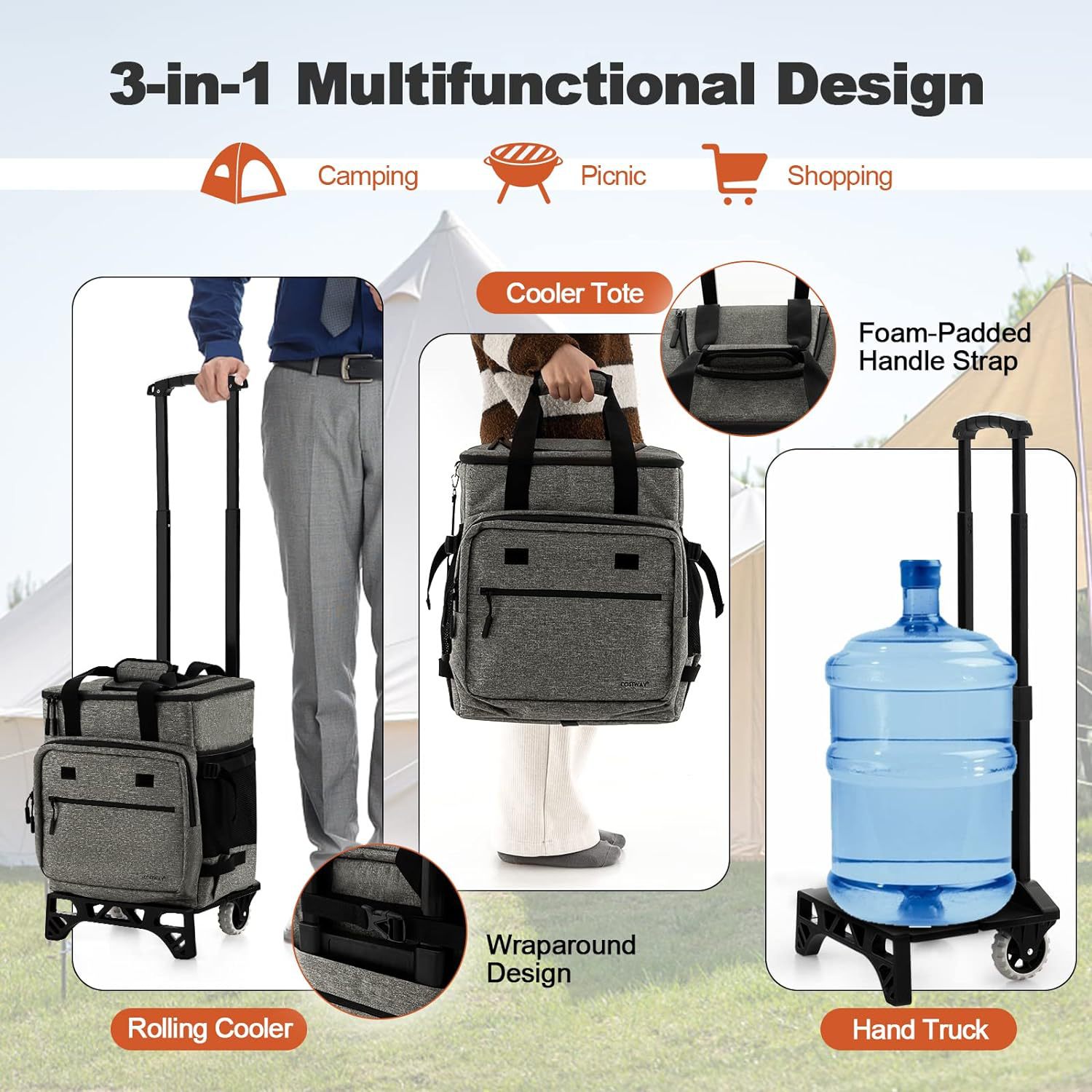 La fuente de la bolsa de hielo de la barra de tracción de la fábrica reduce la carga, bolsa de bebidas frías impermeable y a prueba de fugas, bolsa de aislamiento multifuncional de gran capacidad, color personalizado