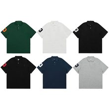 男装新款LF家经典刺绣大马标基础百搭翻领POLO领短袖情侣款宽松款