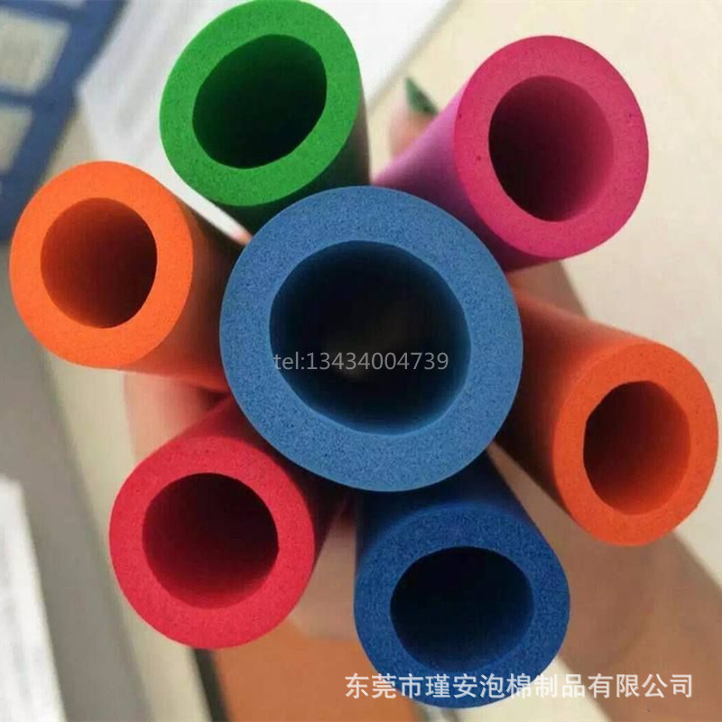 东莞橡塑厂发泡彩色光面橡塑海绵软管 NBR强韧耐磨泡棉圆管