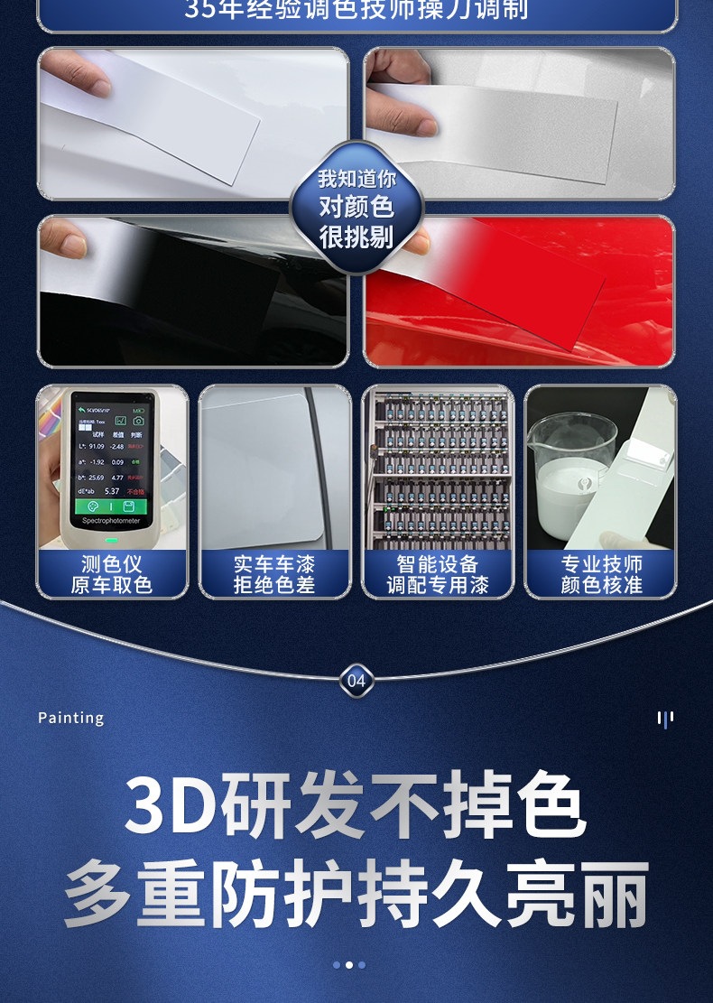 Suitable for car paint, automatic spray paint, hand-operated special touch-up pen, pearl white scratch repair, black car paint repair