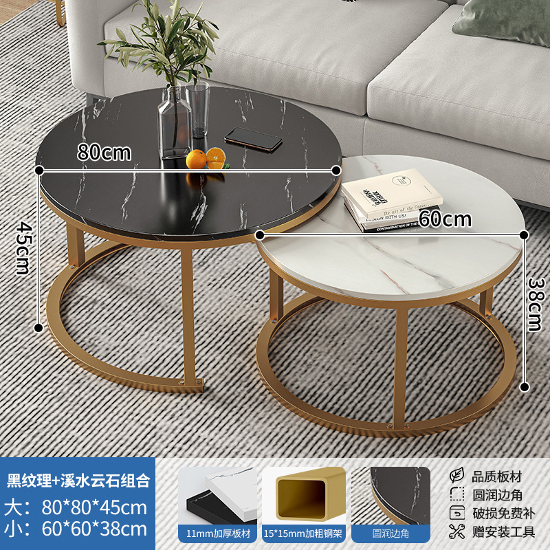 80cm 블랙 질감 + 60cm 스트림 대리석 골드 프레임