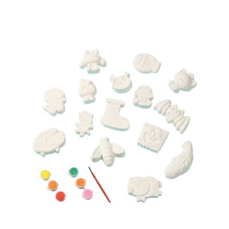 ミニ石膏ぬりえ人形子供の手作り diy 塗装白胚人形ギフト露店商品フリーマーケット|undefined