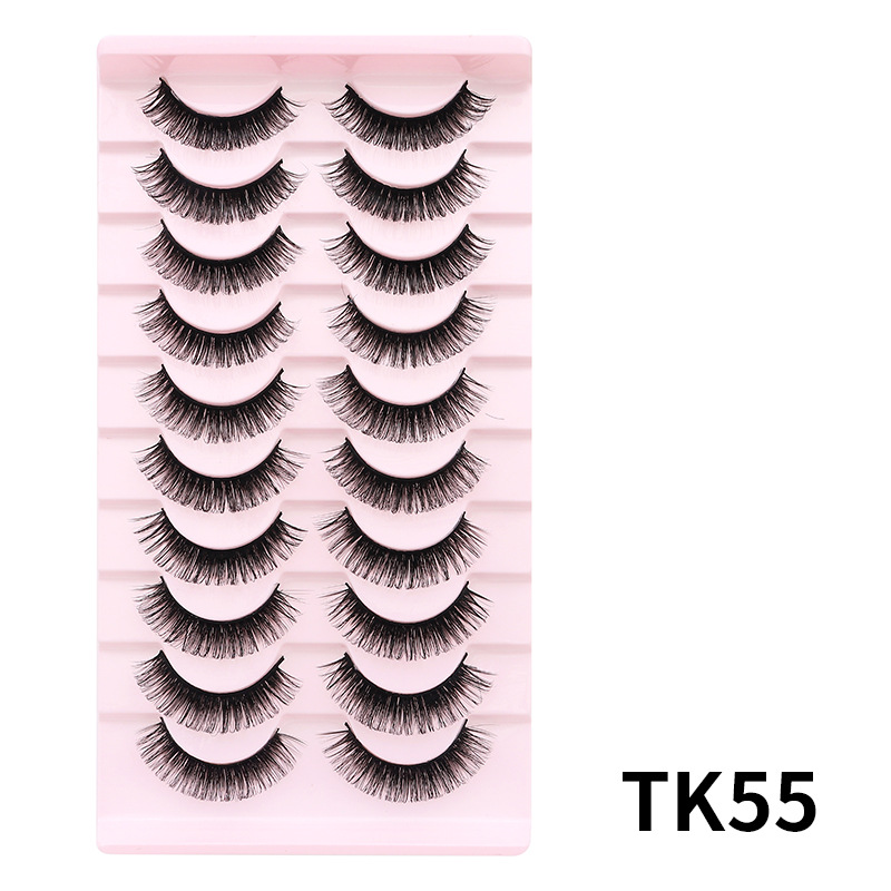 DINGSEN pestañas postizas fábrica transfronteriza suministro estable 10 pares DD deformado pestañas de vacaciones traje de volumen ruso