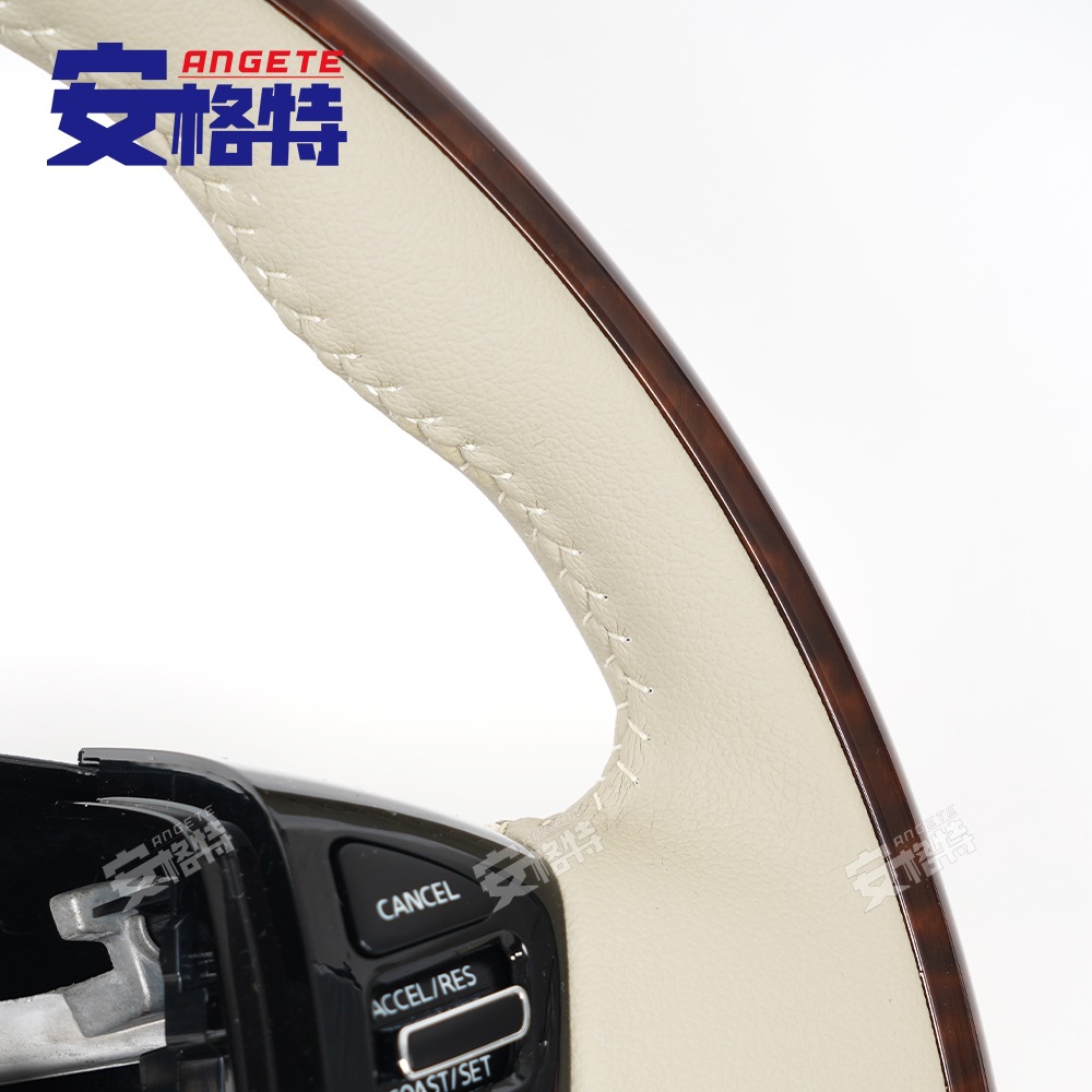 Suitable for Nissan Patrol Y62 Infiniti Qx56/Qx80 Peach Wood Beige High-End Car Steering Wheel Modification