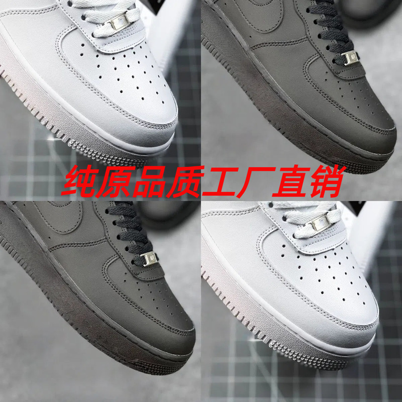 Putian Pure Original Air Force One Af1 Unisex Shoes White Sneakers Black Warrior Built-In Chip Student Casual Sports Shoes