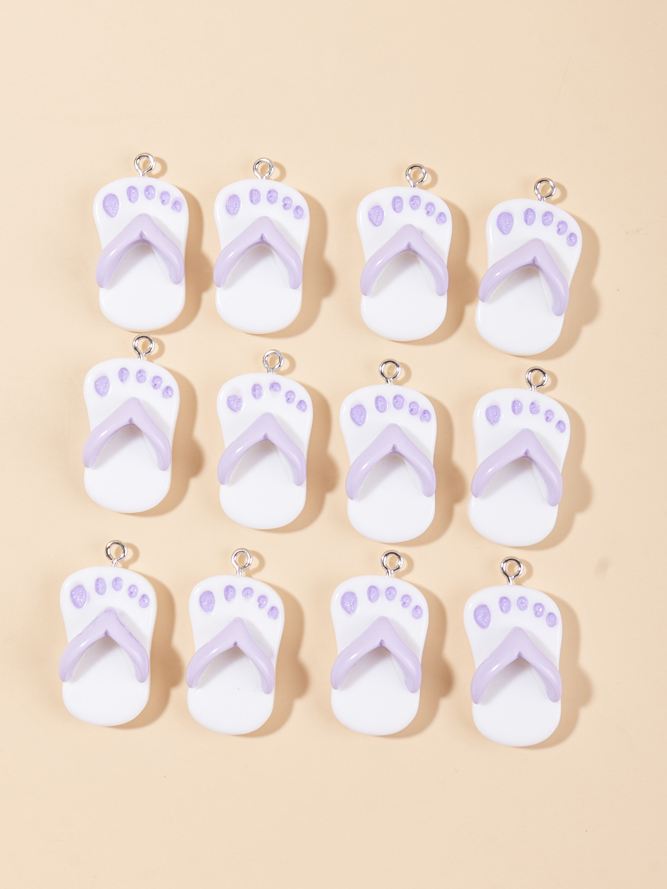 12 Pieces Simple Style Slippers Resin Enamel Pendant Jewelry Accessories display picture 18