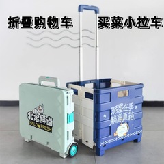 野菜を買う車の携帯型折り畳み式トロリー宅配便のカート家庭用プラスチック折り畳みカート
