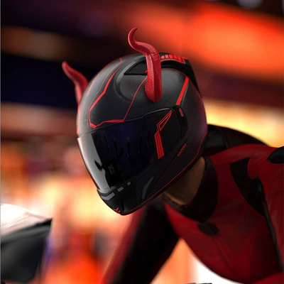 King Helmet Decoration Simulation Devil: Motosiklet dəbilqələri