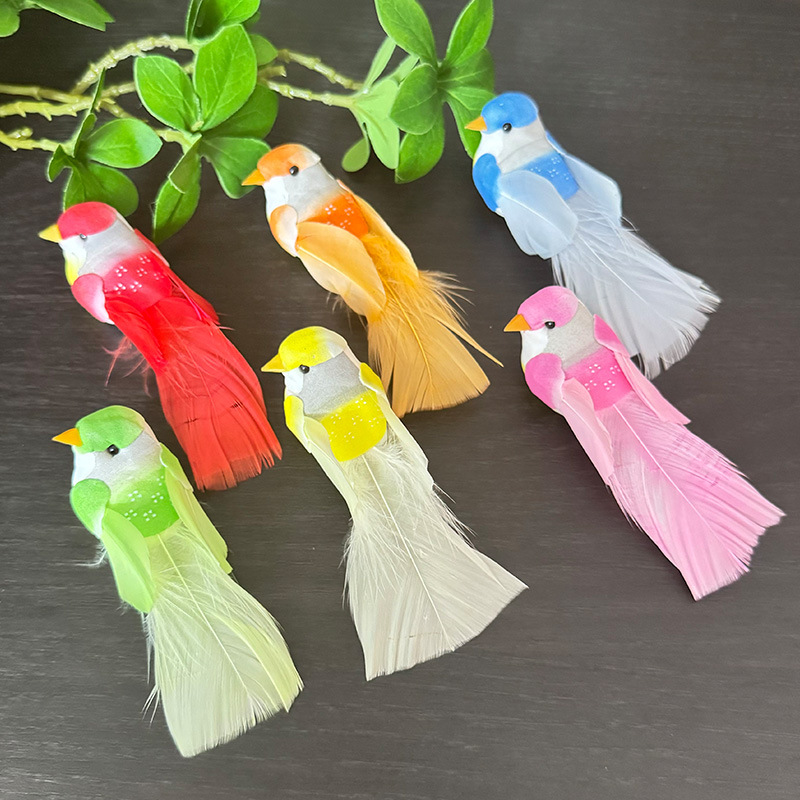 Simulation Qiwei Bird Foam Bird Craft Birds Garden Flower Art…