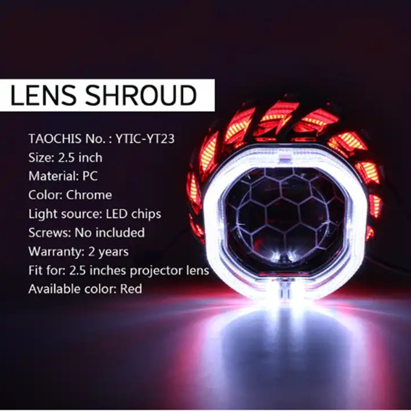 Nueva guía de luz cuadrada 2.5 rueda de aire caliente HID lente de doble luz conjunto general